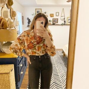 Floral Button Up Blouse